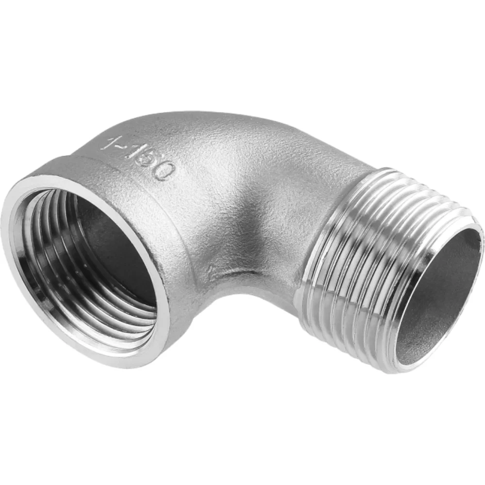 90° Stainless Steel Pipe Elbow With Internal And External Threads