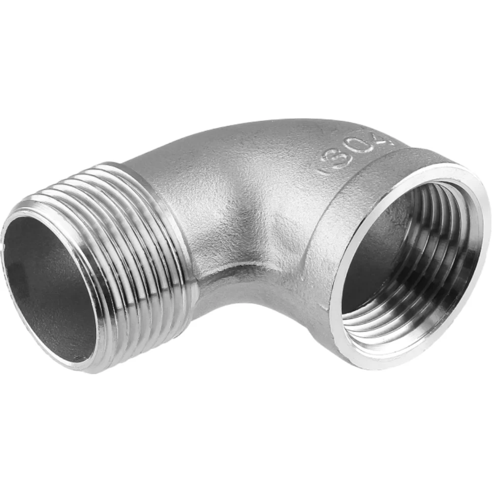 90° Stainless Steel Pipe Elbow With Internal And External Threads